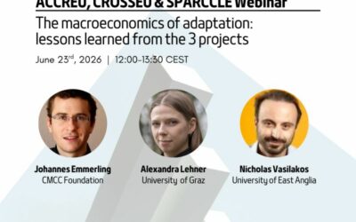 ACCREU, CROSSEU & SPARCCLE Webinar | The Macroeconomics of Adaptation: Lessons Learned from the 3 Projects